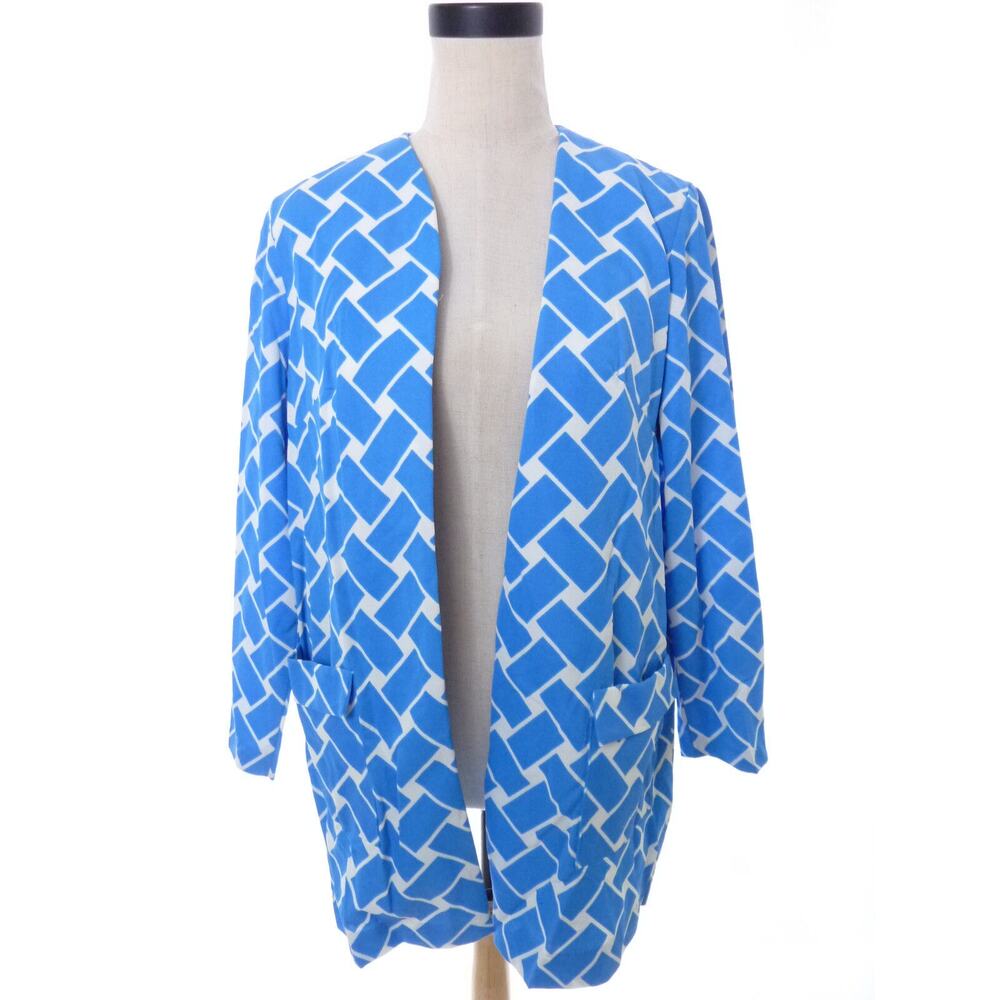 Vintage Stroller Blue Open Robe Jacket SIze 12 Large